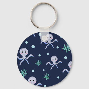 Cute Octopus Patroon Sleutelhanger