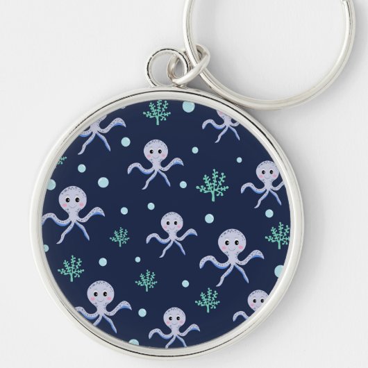 Cute Octopus Patroon Sleutelhanger (Voorkant)
