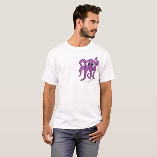 Cute Octopus Pocket Light T-shirt (Voorkant volledig)