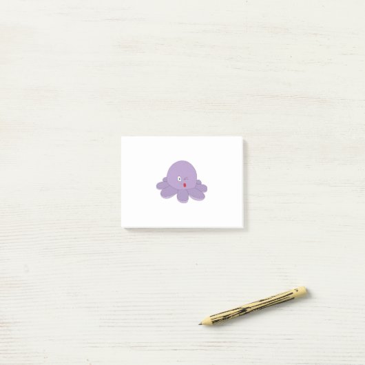 Cute Octopus Post-it® Notes (Op bureau)
