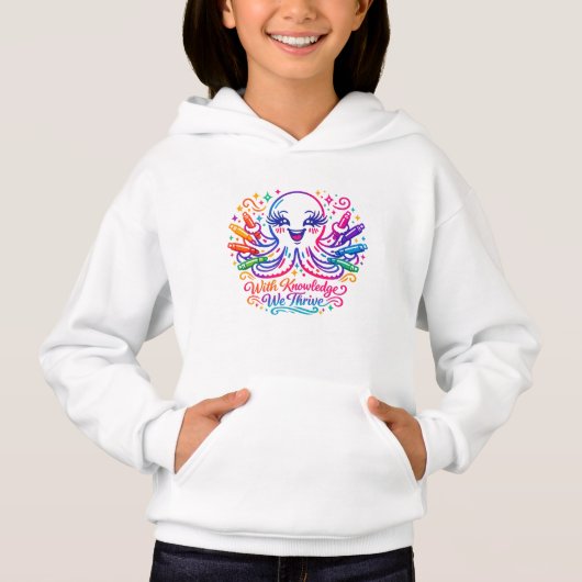 Cute Octopus Rugzak Kinderen Hoodie (Voorkant)