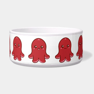Cute Octopus Sausage Pet Bowl (groot) Voerbakje