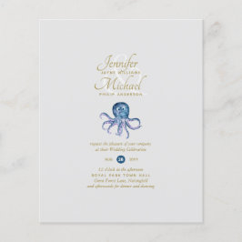 Cute Octopus Sealife Ocean Uitzicht Wedding