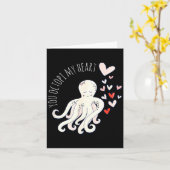 Cute Octopus, You Octo My Heart, Valentine  Kaart (Gele Bloem)