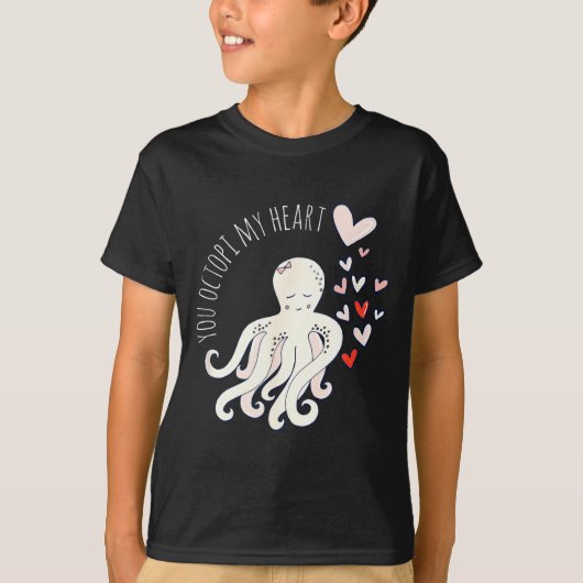 Cute Octopus, You Octo My Heart, Valentine  T-shirt (Voorkant)