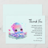 Cute Octopus Zee Creater Bedankt (Voorkant / Achterkant)