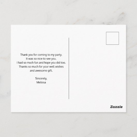 Cute Octopus Zee Creater Bedankt Briefkaart (Achterkant)