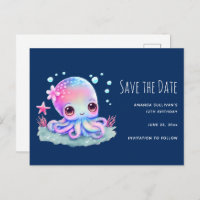Cute Octopus Zee Creater Save the Date
