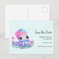 Cute Octopus Zee Creater Save the Date