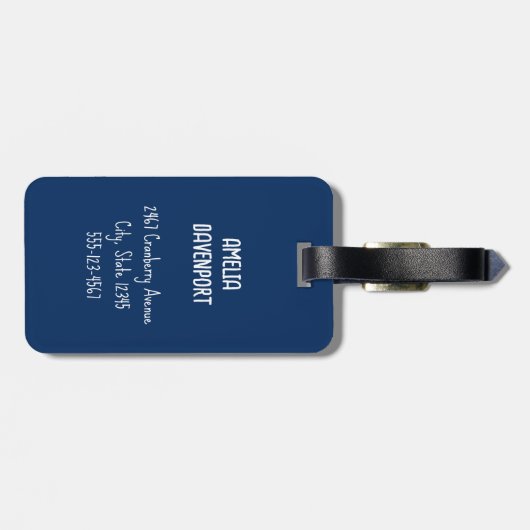 Cute Octopus Zee creatie Bagagelabel (Achterkant horizontaal)