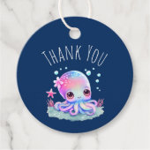 Cute Octopus Zee creatie Bedankjes Labels (Voorkant)