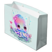 Cute Octopus Zee creatie Groot Cadeauzakje (Achterkant Gekanteld)