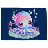 Cute Octopus Zee creatie Groot Cadeauzakje (Achterkant)