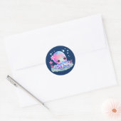 Cute Octopus Zee creatie Ronde Sticker (Envelop)