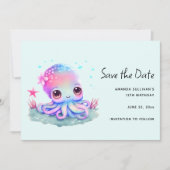 Cute Octopus Zee creatie Save The Date (Voorkant)