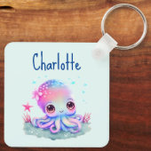Cute Octopus Zee creatie Sleutelhanger (Achterkant)