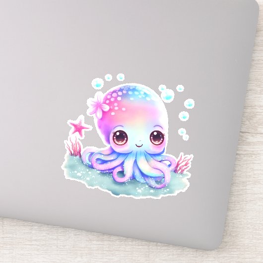 Cute Octopus Zee creatie Sticker (Detail)