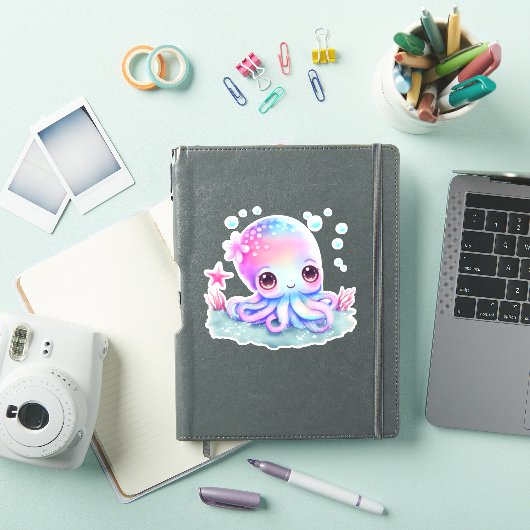Cute Octopus Zee creatie Sticker (iPad Cover)