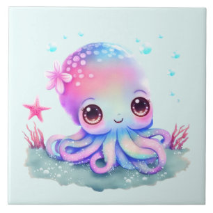 Cute Octopus Zee creatie Tegeltje
