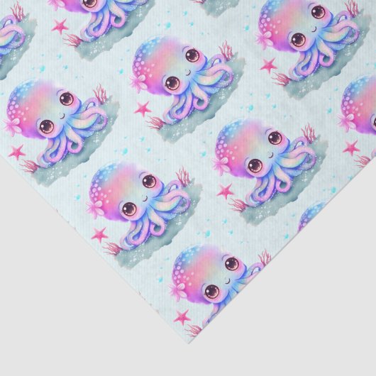 Cute Octopus Zee creatie Tissuepapier (Detail)