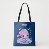 Cute Octopus Zee creatie Tote Bag (Voorkant)