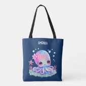 Cute Octopus Zee creatie Tote Bag (Achterkant)