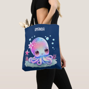 Cute Octopus Zee creatie Tote Bag