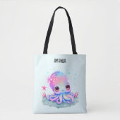 Cute Octopus Zee creatie Tote Bag (Voorkant)