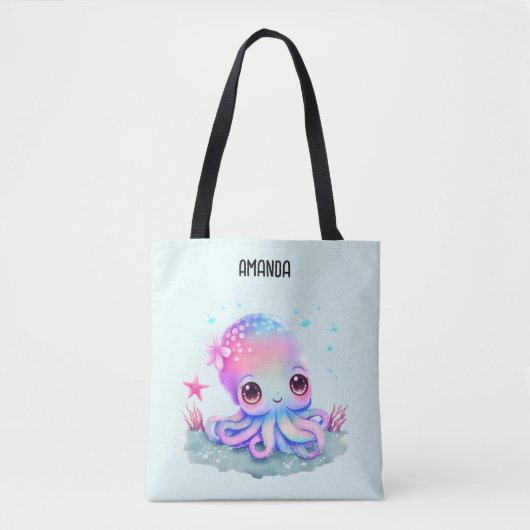 Cute Octopus Zee creatie Tote Bag (Voorkant)