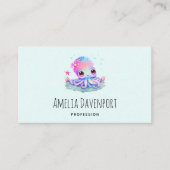 Cute Octopus Zee creatie Visitekaartje (Voorkant)