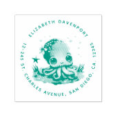 Cute Octopus Zee creatie Zelfinktende Stempel (Design)