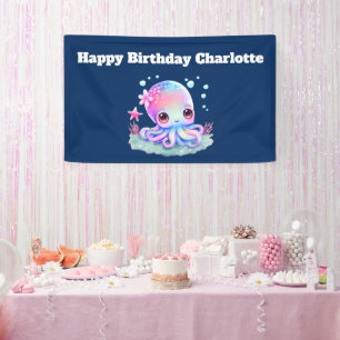 Cute Octopus Zee Creature Birthday Spandoek