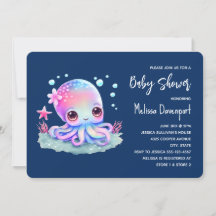 Cute Octopus Zeewezen Baby Shower