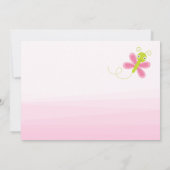 Cute Oerwoud Animal Ark Baby shower Roze Kaart (Achterkant)