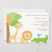 Cute Oerwoud Animal Invitations Kaart (Voorkant)