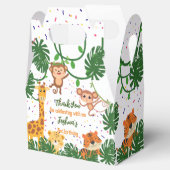 Cute oerwoud animal party safari verjaardag bedankdoosjes (Geopend)