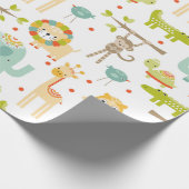 Cute Oerwoud Animal Wrapping Paper Cadeaupapier (Hoek)