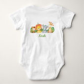 Cute Oerwoud Animals 1e verjaardag Romper (Achterkant)