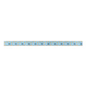 Cute Oerwoud Animals Pattern Blue Satijnen Lint (Voorkant)