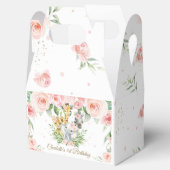 Cute Oerwoud Animals Safari Pink Floral Hartelijk Bedankdoosjes (Geopend)