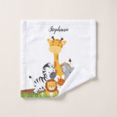 Cute Oerwoud Baby Animal Bad Handdoek (Wasdoekje)