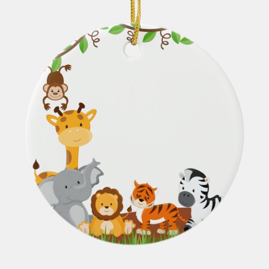 Cute Oerwoud Baby Animal Ornament (Voorkant)