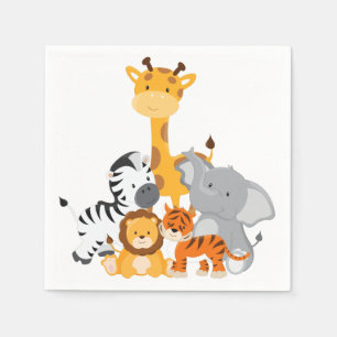 Cute Oerwoud Baby Animal Paper Napkins Servetten