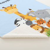 Cute Oerwoud Baby Animal Sherpa Deken (3/4)