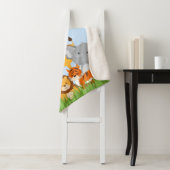 Cute Oerwoud Baby Animal Sherpa Deken (In situ)