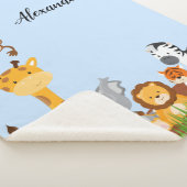 Cute Oerwoud Baby Animal Sherpa Deken (3/4)