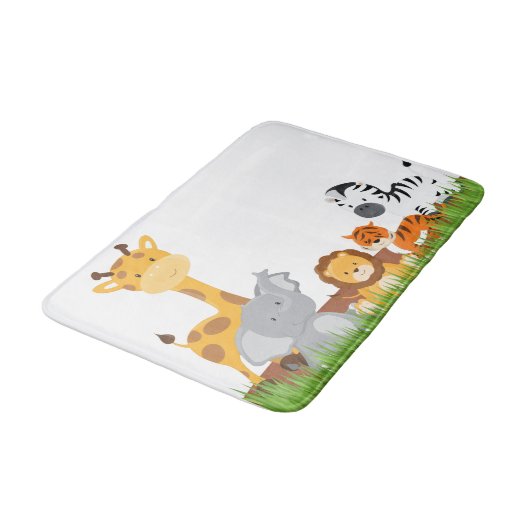 Cute Oerwoud Baby Animals Bath Mat (Gekanteld)