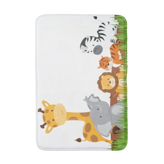 Cute Oerwoud Baby Animals Bath Mat (Voorkant Verticaal)
