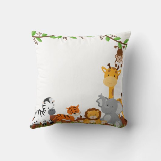 Cute Oerwoud Baby Animals Pillow Kussen (Achterkant)