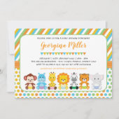 Cute Oerwoud Baby Animals Safari Baby shower Kaart (Voorkant)